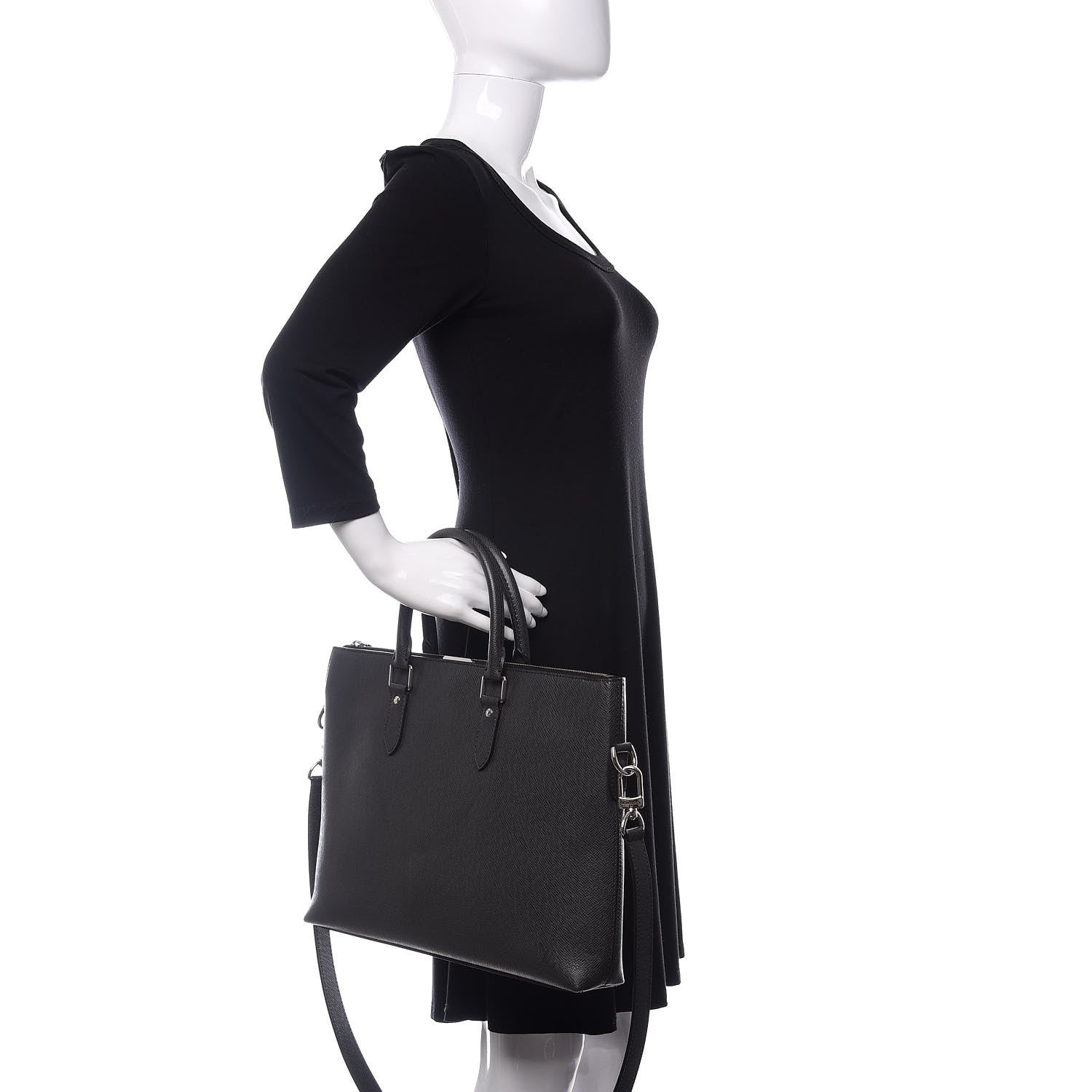Louis Vuitton Taiga Anton Soft Briefcase Black 3 of 15