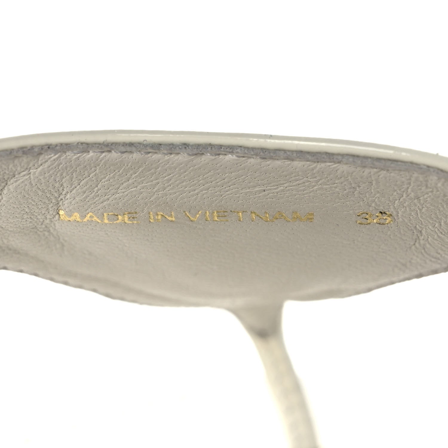 Prada Patent Calfskin Logo Thong Sandals 38 White 7 of 7