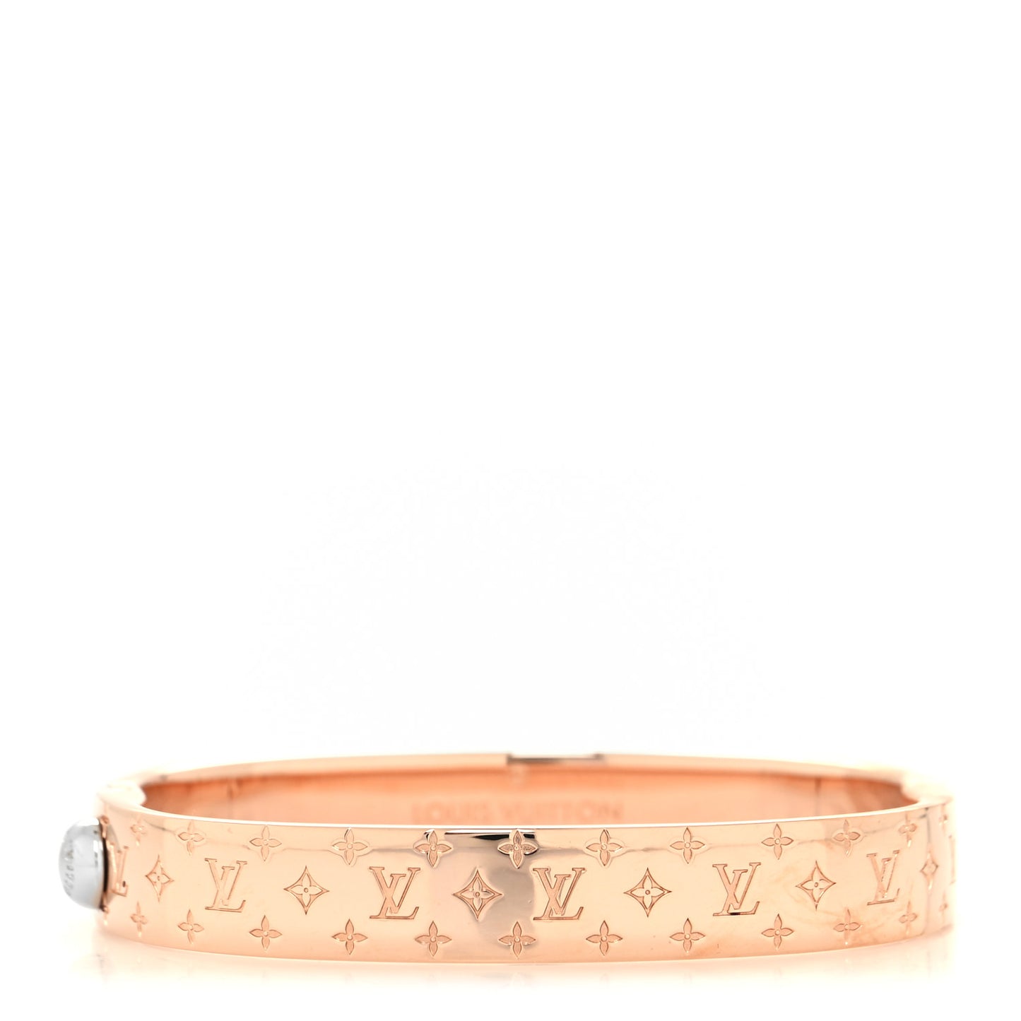 Brass Monogram Nanogram Cuff S Pink Gold