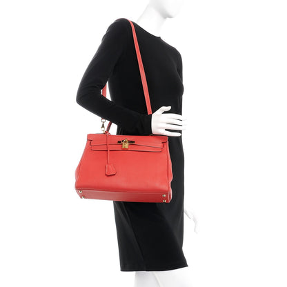 Hermes Taurillon Clemence Kelly Retourne 28 Rouge Pivoine 2 of 28