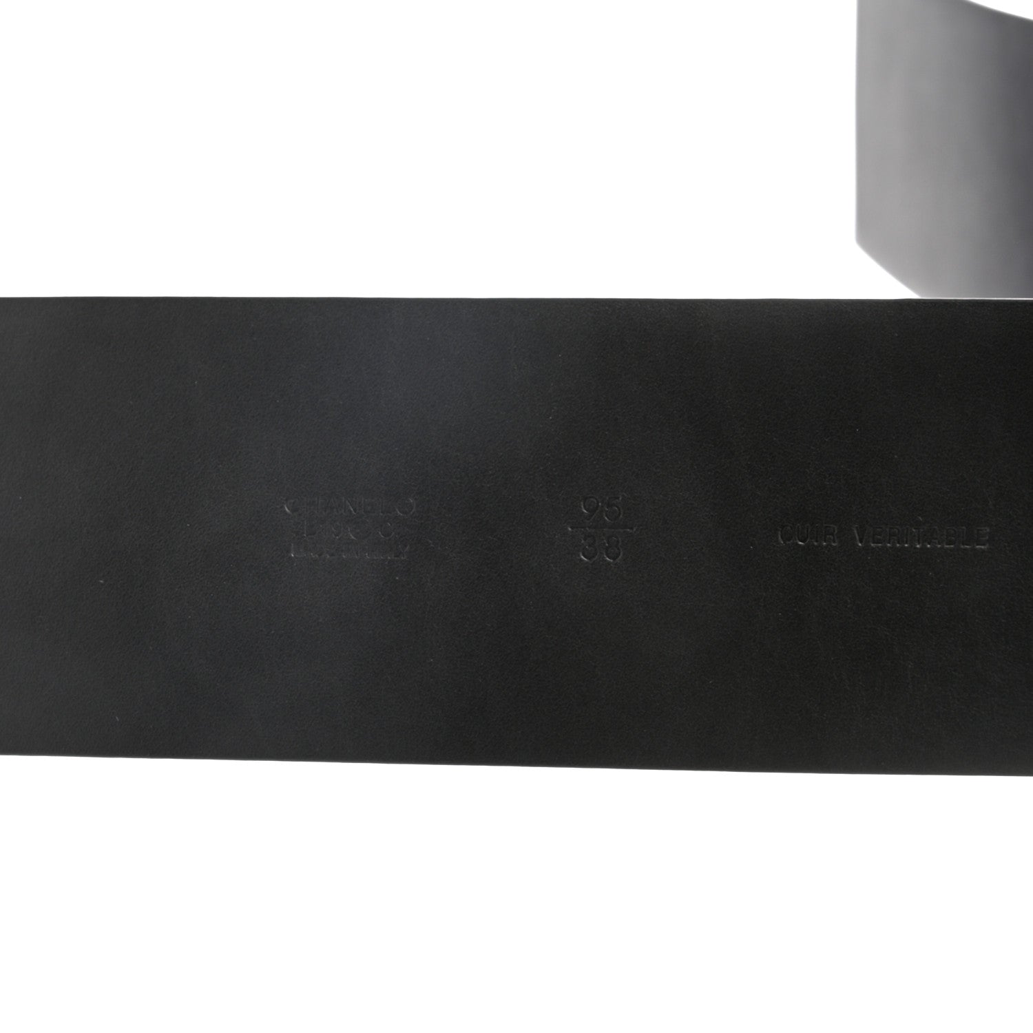Chanel Lambskin Chain Square Buckle Belt 95 38 Black 3 of 5