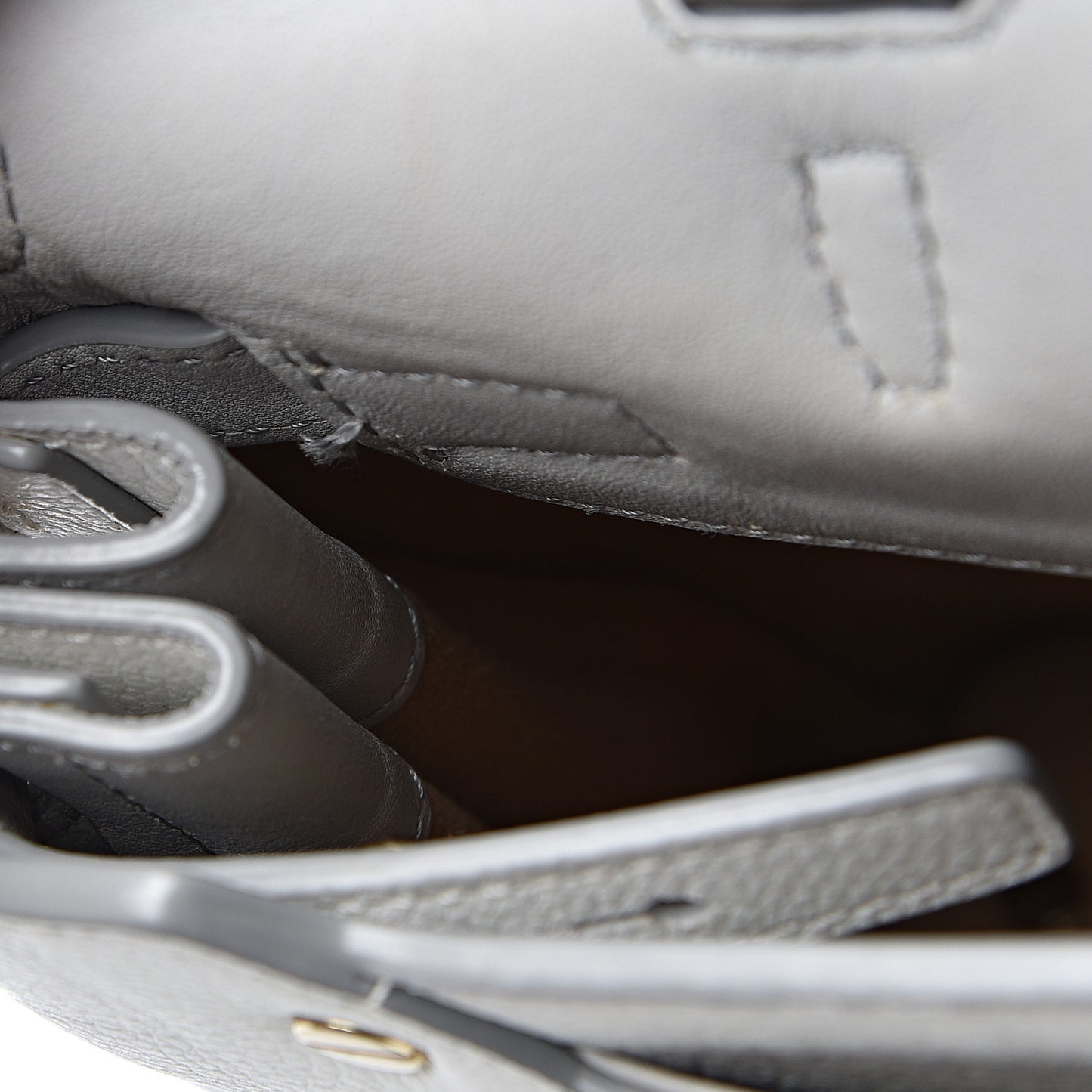 Grained Calfskin Medium Milla Convertible Backpack White Flake