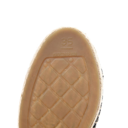 Chanel Iridescent Goatskin Patent CC Espadrille Mules 35 Black 8 of 10