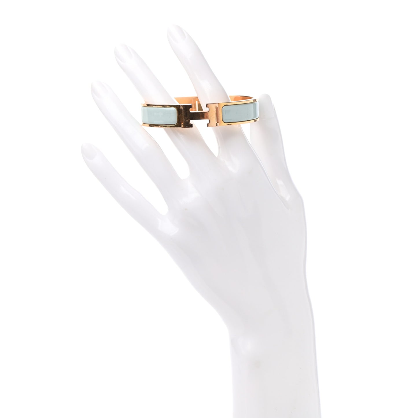 Enamel Narrow Clic Clac H Bracelet PM Vert Argile