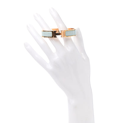 Hermes Enamel Narrow Clic Clac H Bracelet PM Vert Argile 2 of 4