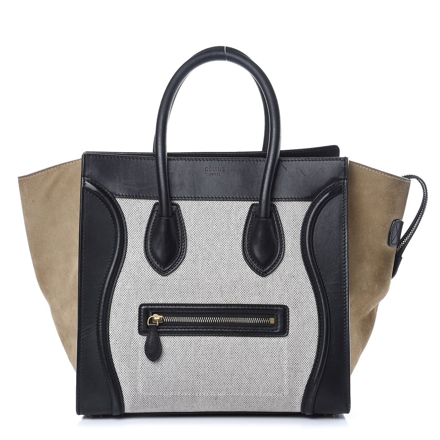 Canvas Smooth Calfskin Suede Mini Tri-Color Luggage