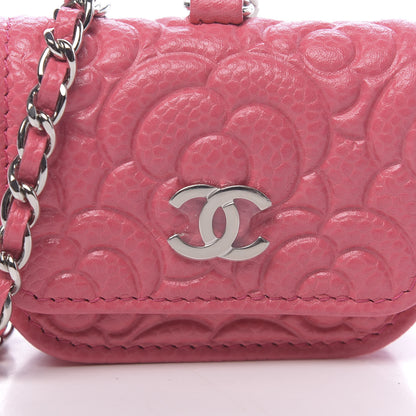 Chanel Caviar Camellia Embossed Airpods Case Pink 11 of 12
