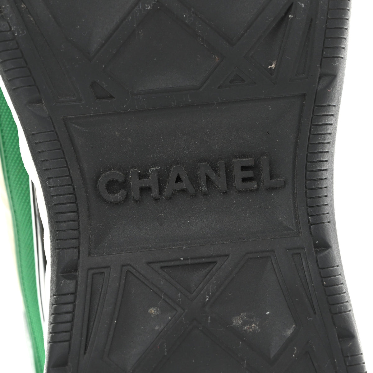Chanel Suede Calfskin Mixed Fibers CC Sneakers 39.5 Ivory Green Light Blue 8 of 15