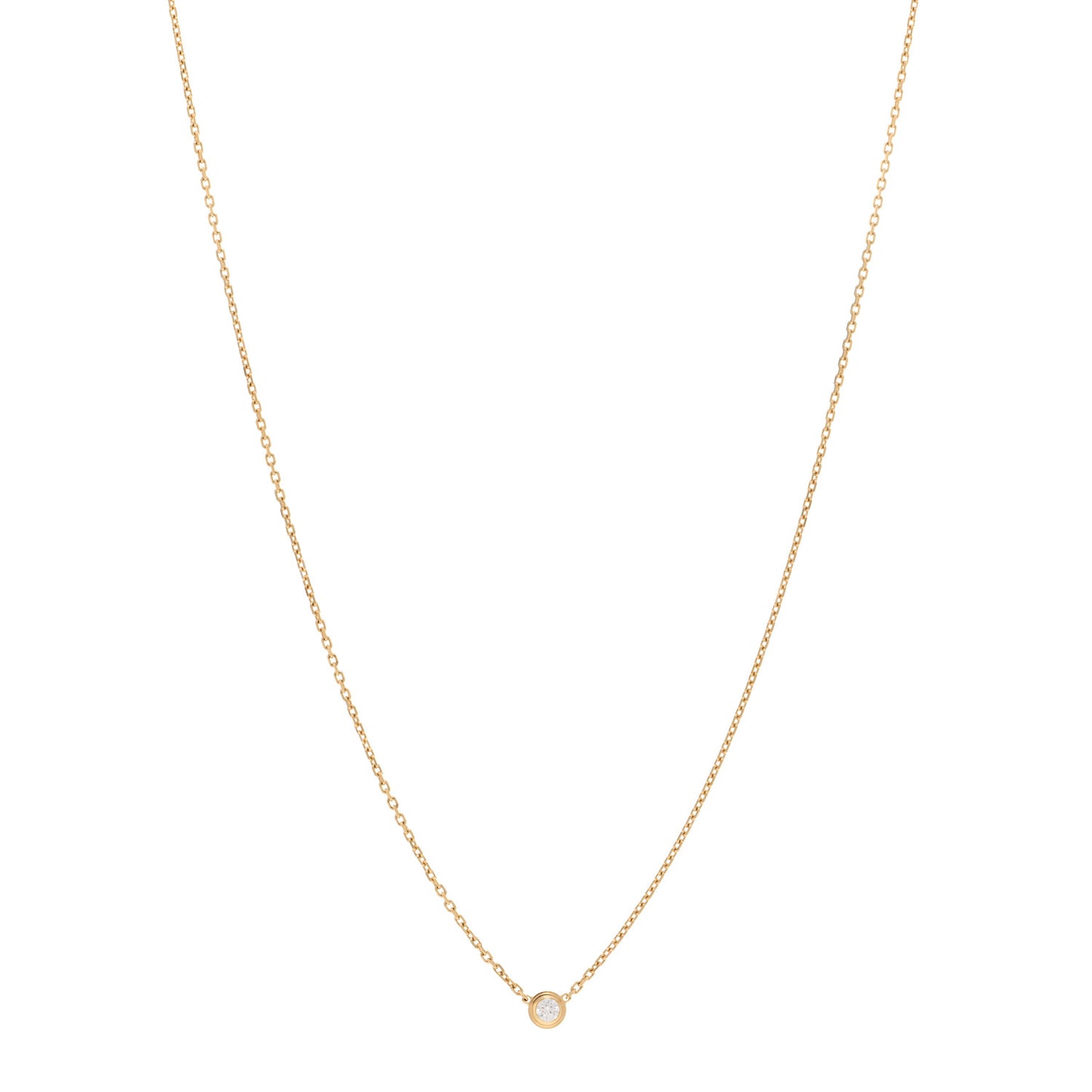 18K Yellow Gold Diamond XS D'Amour Pendant Necklace