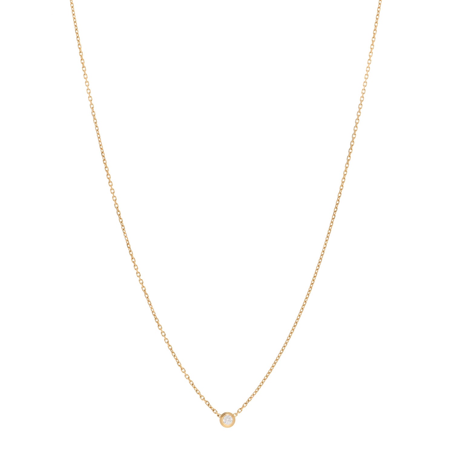 Cartier 18K Yellow Gold Diamond XS D'Amour Pendant Necklace 1 of 5