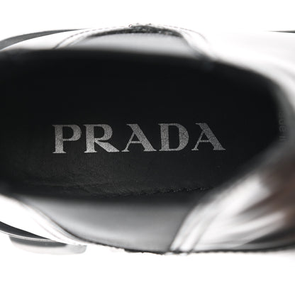 Prada Spazzolato Rois Monolith Chelsea 55mm Ankle Boots 36.5 Black 7 of 8