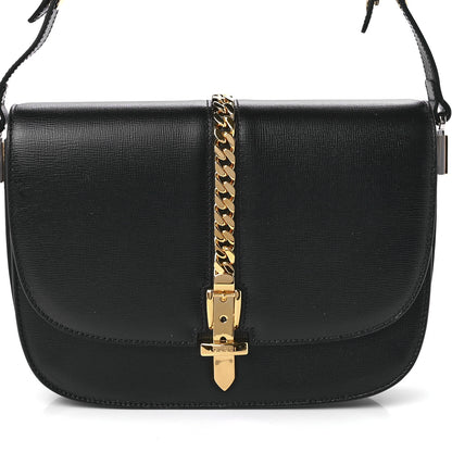 Gucci Azalea Calfskin Small Sylvie 1969 Flap Messenger Bag Black 9 of 10