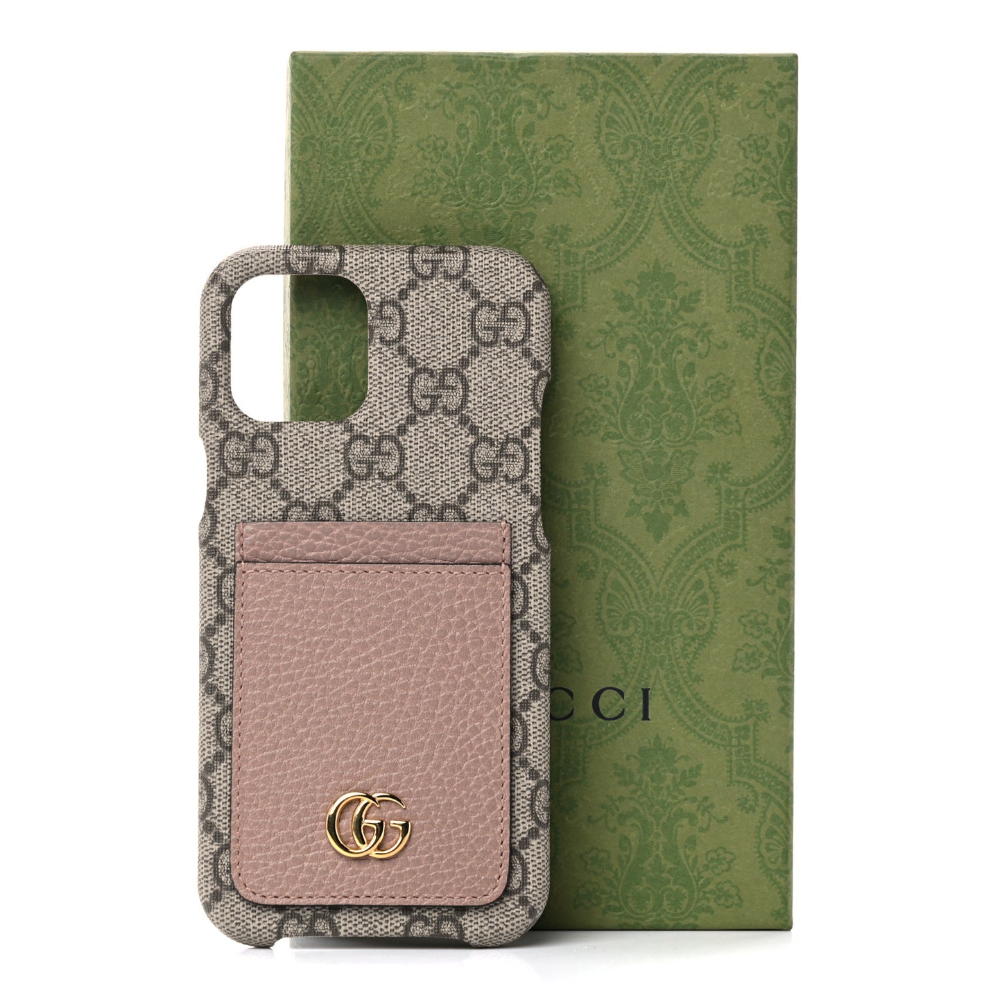 GG Supreme Monogram Marmont iPhone 12/12 Pro Max Case Dusty Rose
