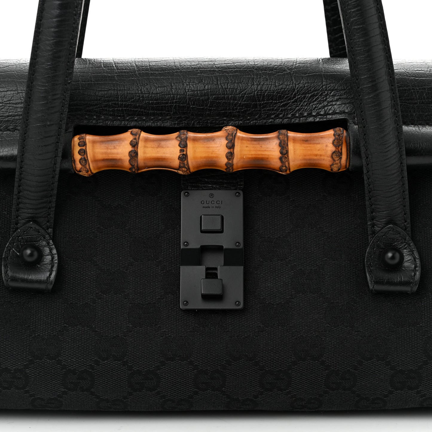 Monogram Bamboo Bullet Bag Black