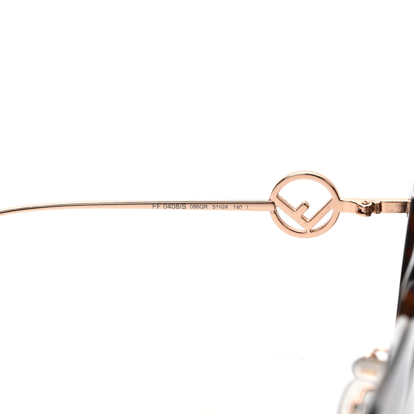 Acetate Metal F is Fendi FF Square Cat Eye Sunglasses FF 0408/S Havana