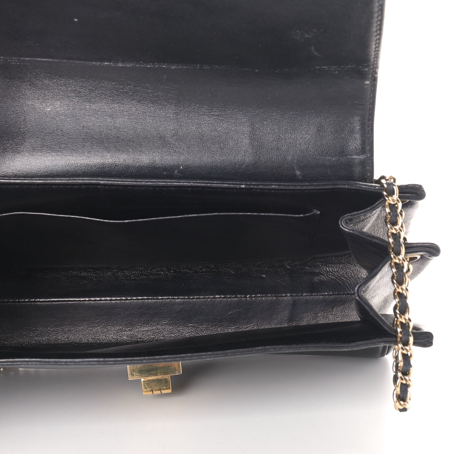 Chanel Lambskin Chocolate Bar Accordion Mademoiselle Black 5 of 14
