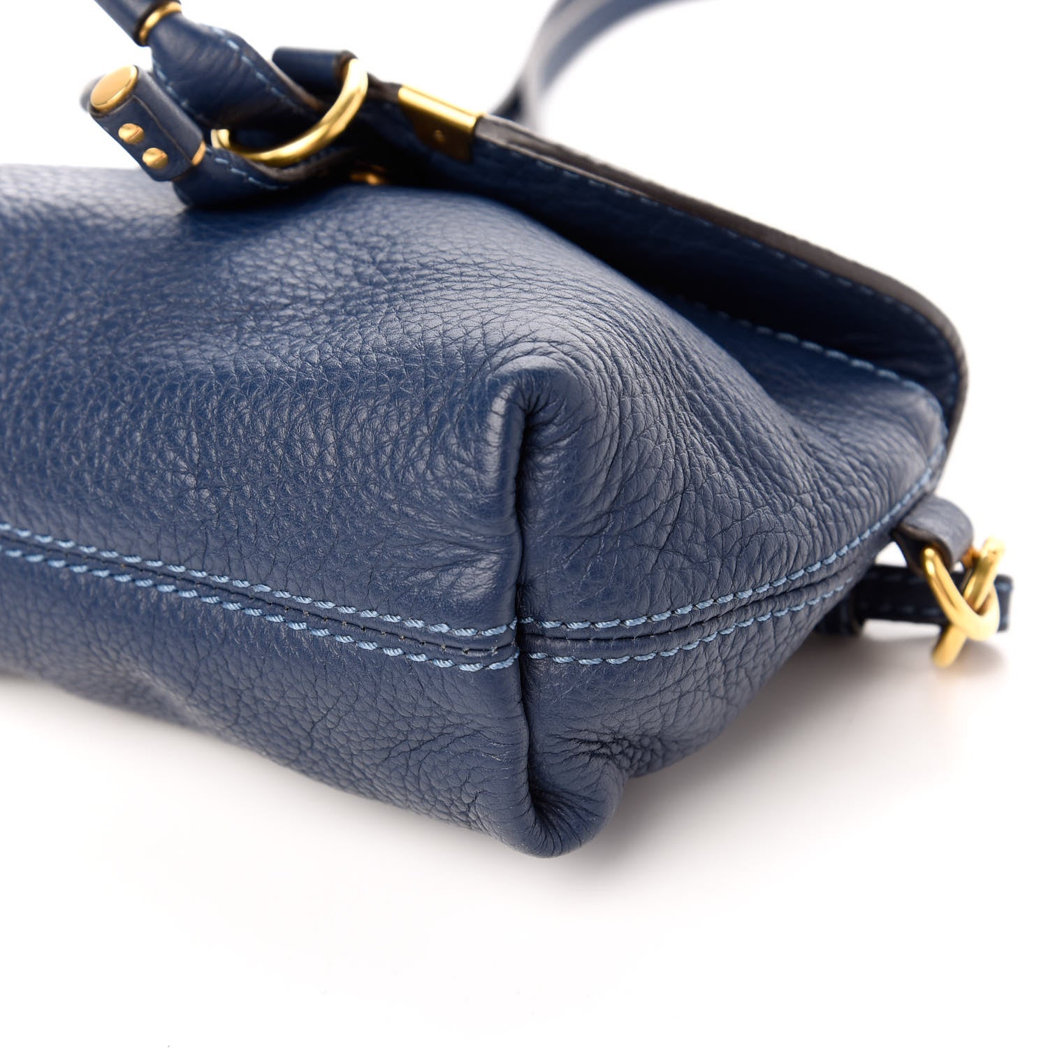 Chloe Calfskin Marcie Pochette Crossbody Bag Scuba Blue 9 of 9