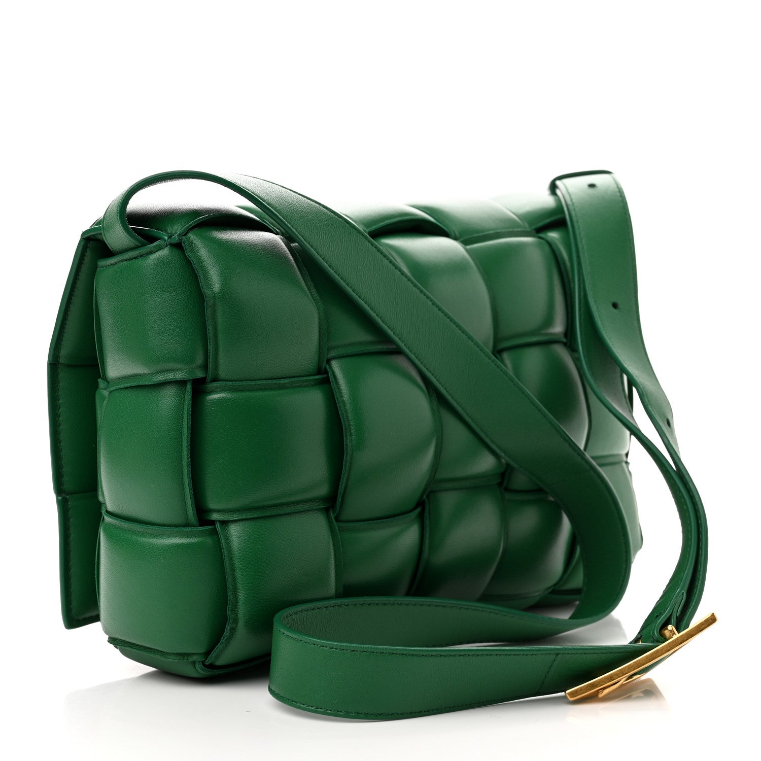 Bottega Veneta Nappa Maxi Intreccio Padded Cassette Crossbody Bag Racing Green 3 of 11