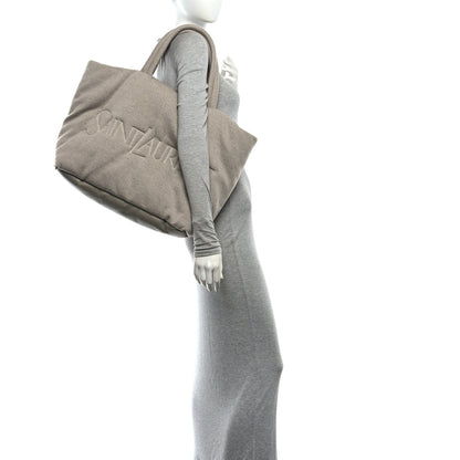 Saint Laurent Jersey Wide Puffer Tote Chalk Beige 2 of 10