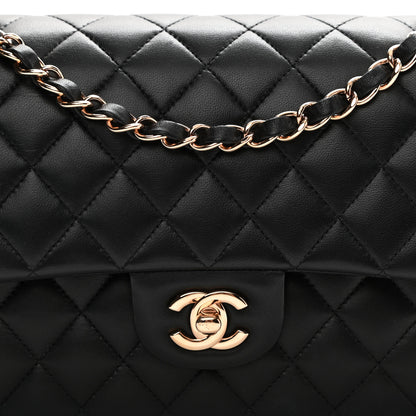 Chanel Lambskin Quilted Medium Double Flap Black 8 of 8
