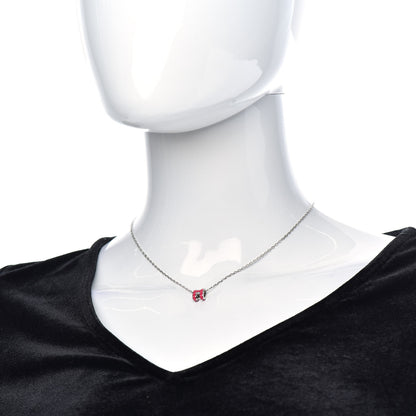 Hermes Lacquered Palladium Mini Pop H Pendant Necklace Rose Extreme 2 of 6