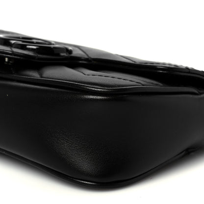 Gucci Calfskin Matelasse Monochrome GG Marmont Chain Belt Bag Black 10 of 10