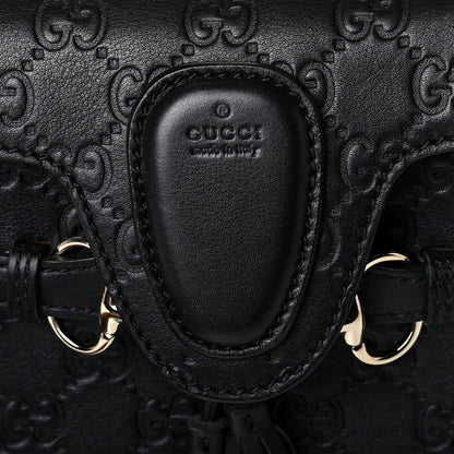 Gucci Guccissima Small Emily Chain Shoulder Bag Black 5 of 6