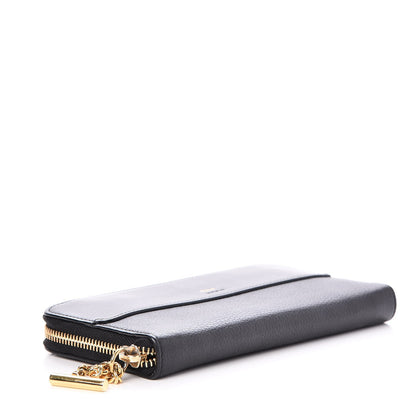 Chloe Grained Calfskin Joe Long Zip Around Wallet Black 4 of 11