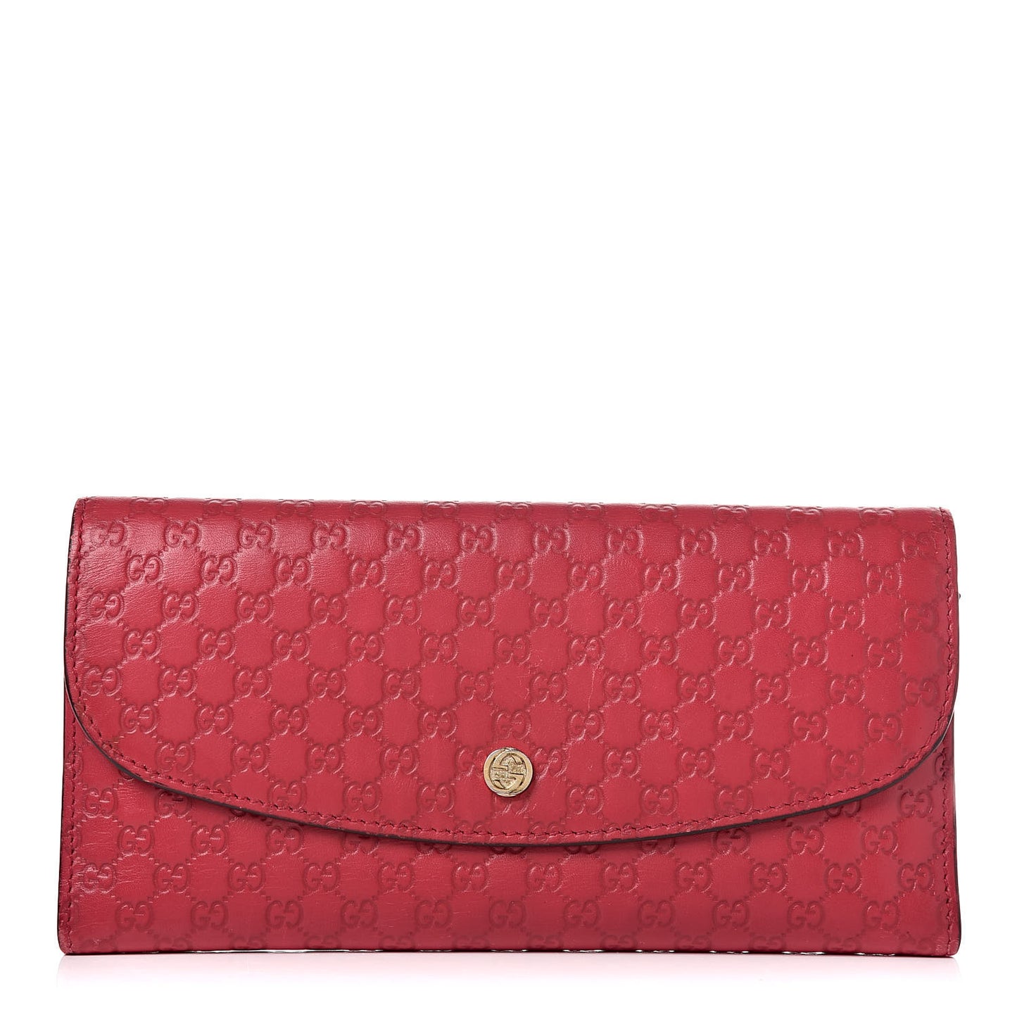 Microguccissima Interlocking G Continental Wallet Red