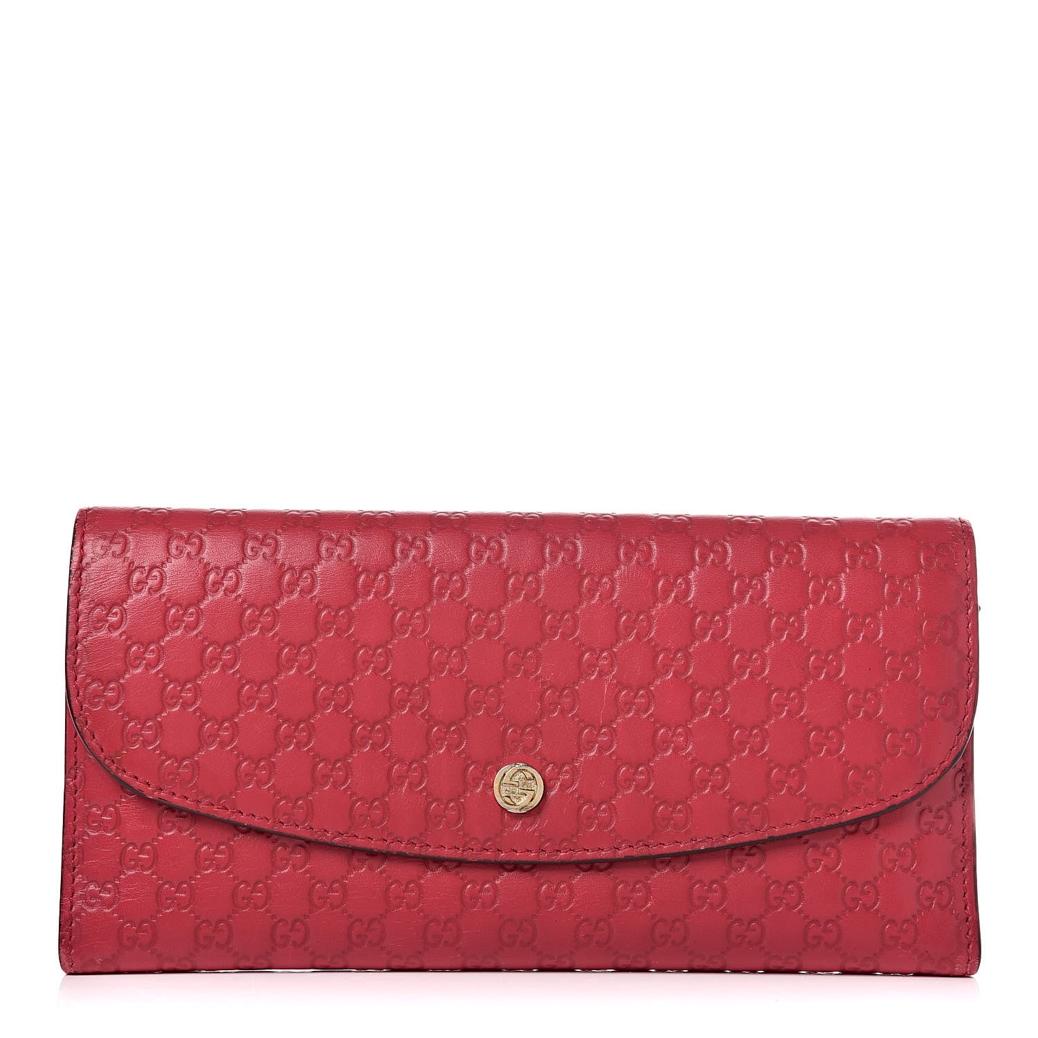 Gucci Microguccissima Interlocking G Continental Wallet Red 1 of 17