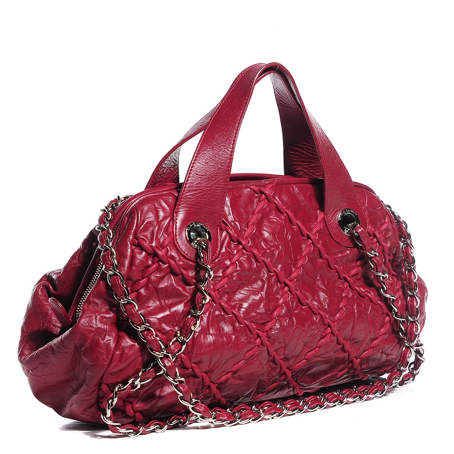 Calfskin Ultra Stitch Bowler Red