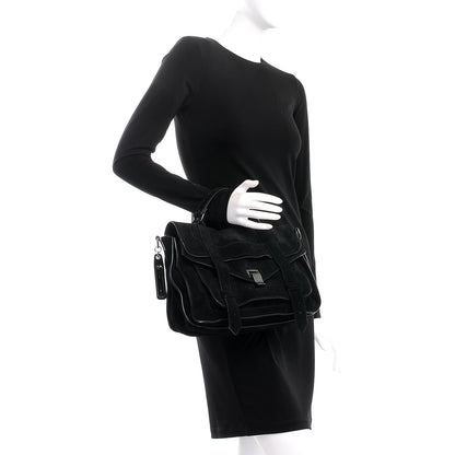 Proenza Schouler Suede Medium PS1 Satchel Black 2 of 10