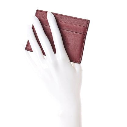 Burberry Grained Calfskin Crest Embossed Card Holder Red 2 of 6