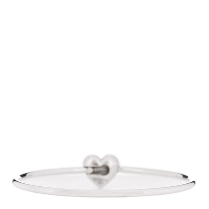 Tiffany Sterling Silver Puffy Heart Bangle Bracelet 2 of 5