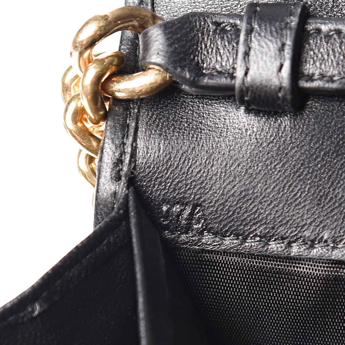 Nappa Matelasse Wallet On Chain Black