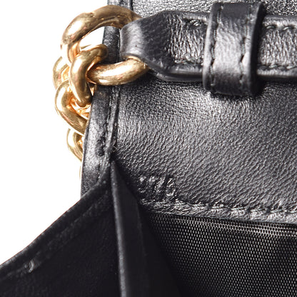Miu Miu Nappa Matelasse Wallet On Chain Black 7 of 12