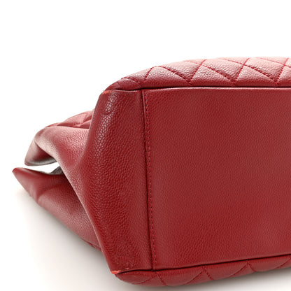 Chanel Caviar Quilted Grand Shopping Tote GST Red 10 of 12