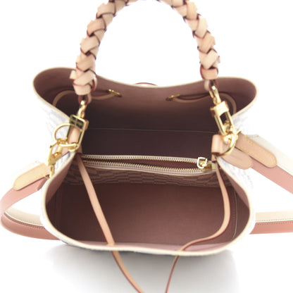 Louis Vuitton Damier Azur Braided Neonoe MM Peach Cream 5 of 10