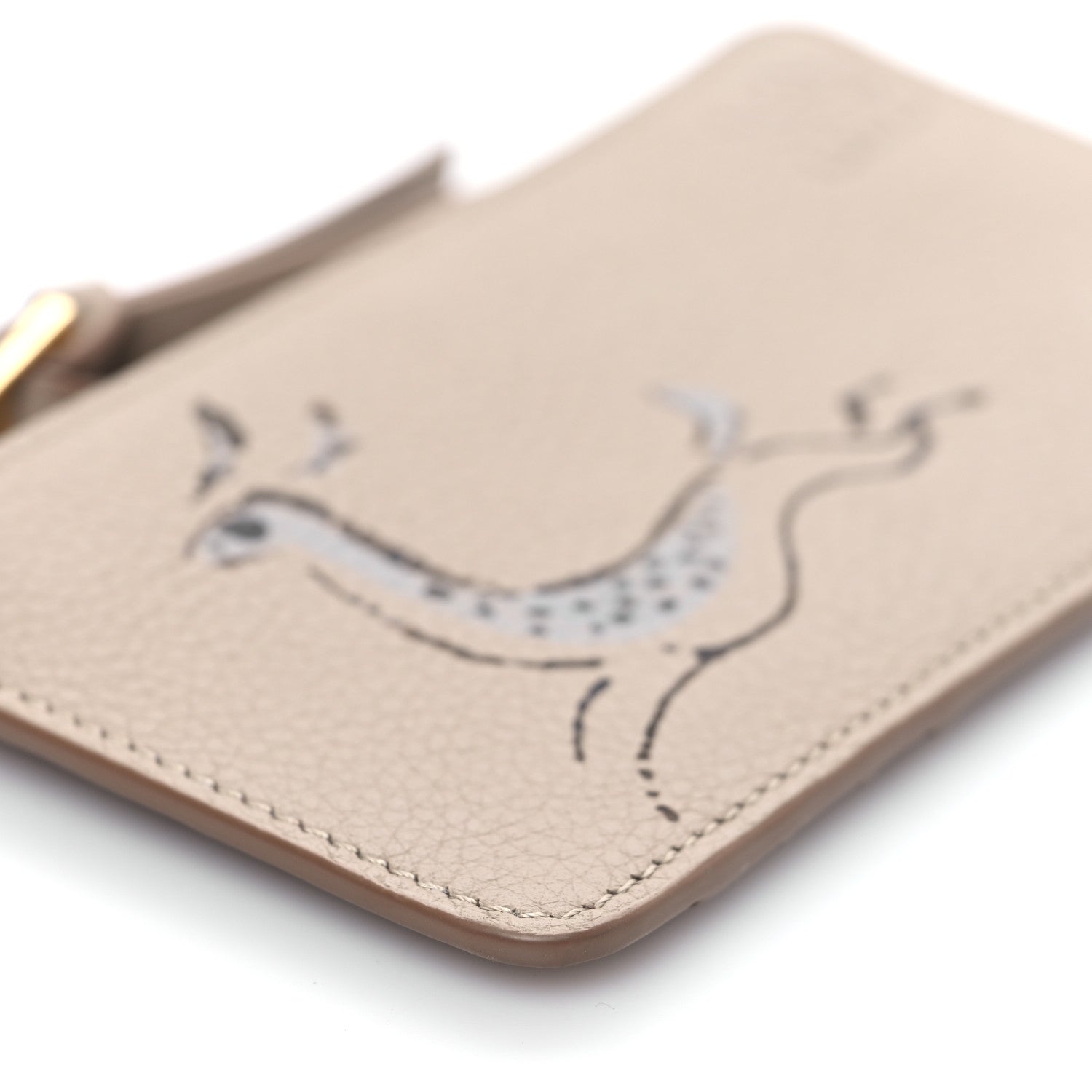 Loewe X Bernard Leach Soft Calfskin Deer Print Coin Card Holder Sand Blue Iceberg 8 of 9