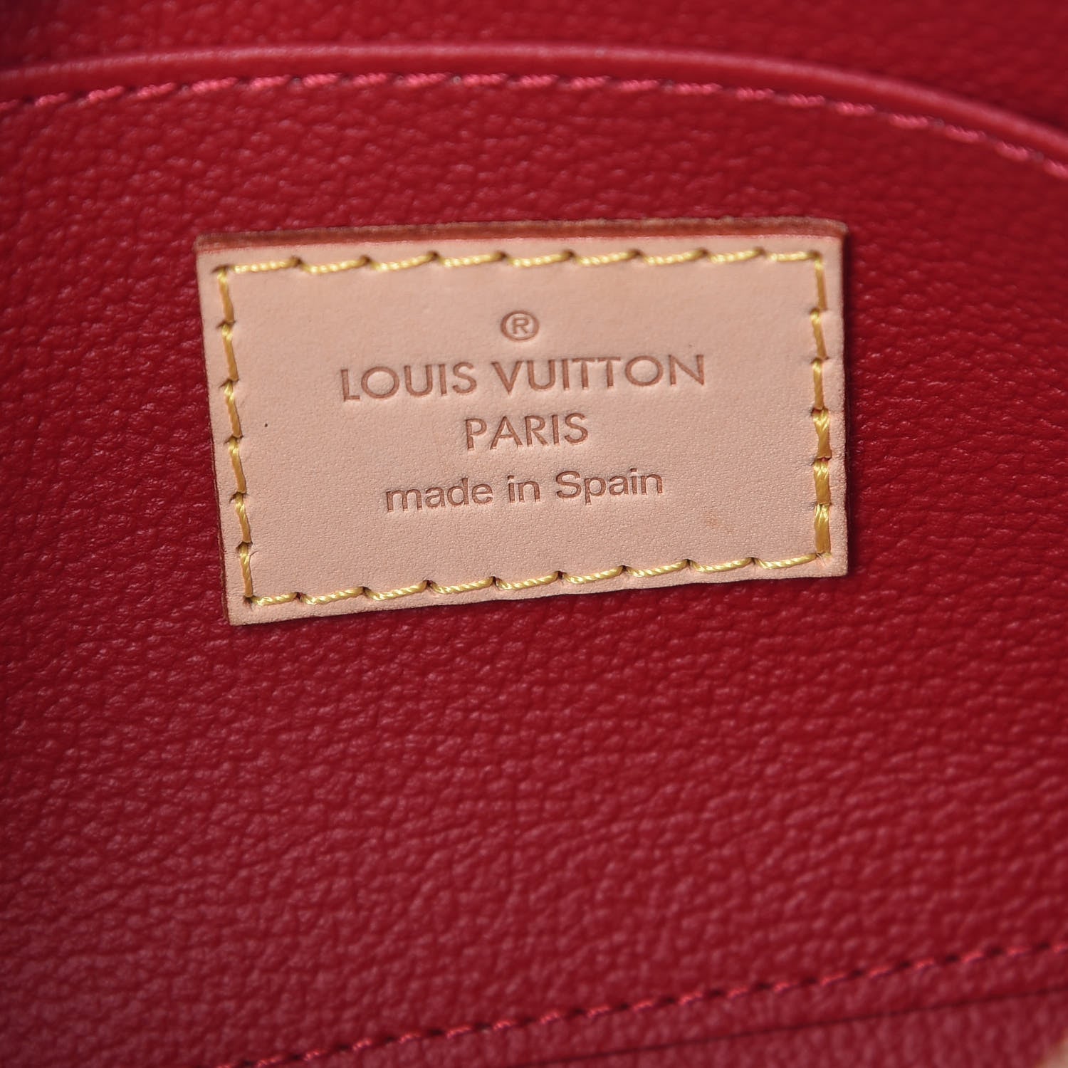 Louis Vuitton Vernis Rayures Cosmetic Pouch Pomme D'Amour 6 of 8