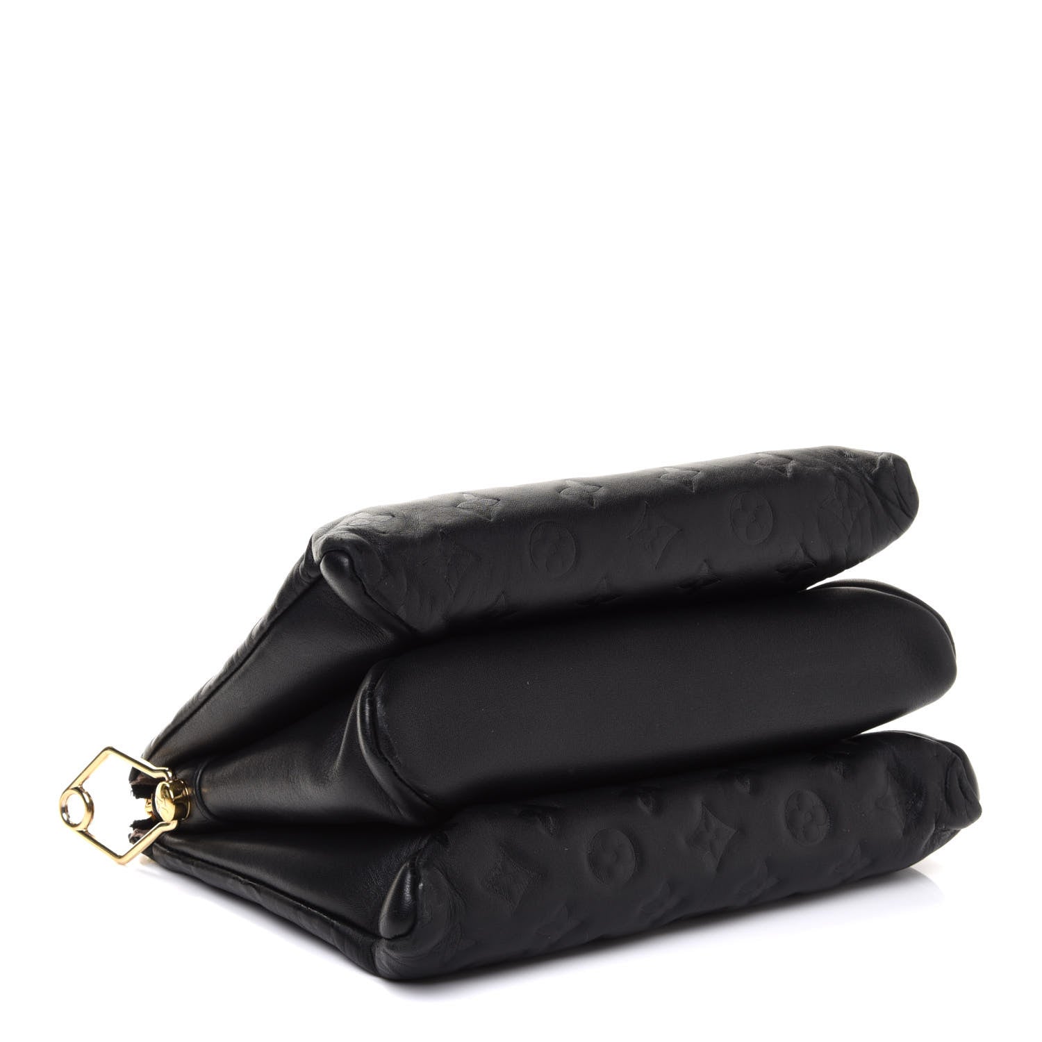 Louis Vuitton Lambskin Embossed Monogram Coussin PM Black 4 of 11