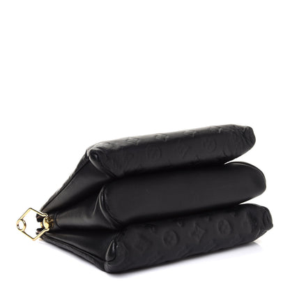 Louis Vuitton Lambskin Embossed Monogram Coussin PM Black 4 of 11