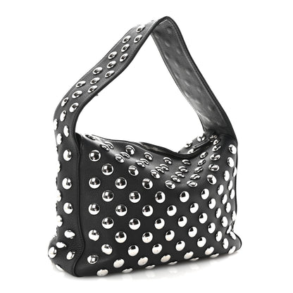 Khaite Pebbled Sport Calfskin Studded Elena Black 3 of 9