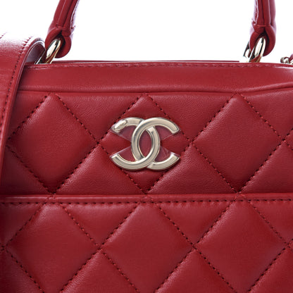 Chanel Lambskin Quilted Small Trendy CC Bowling Bag Red 10 of 10