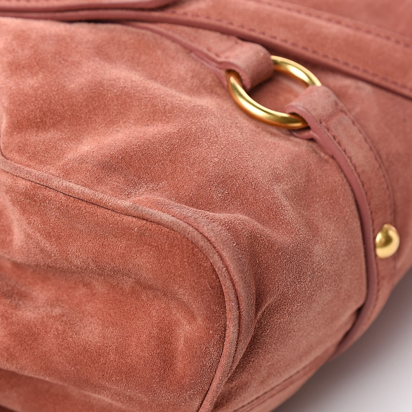 Suede Lux Small Bow Bag Antico