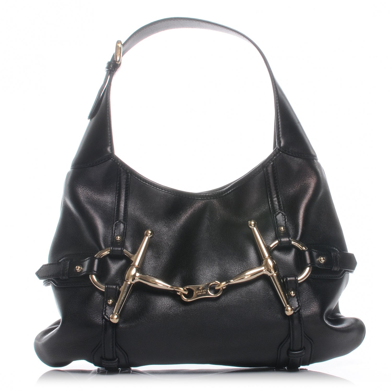 Gucci Leather Horsebit 85th Anniversary Hobo Black 1 of 9