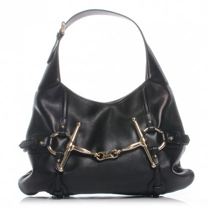 Gucci Leather Horsebit 85th Anniversary Hobo Black 1 of 9