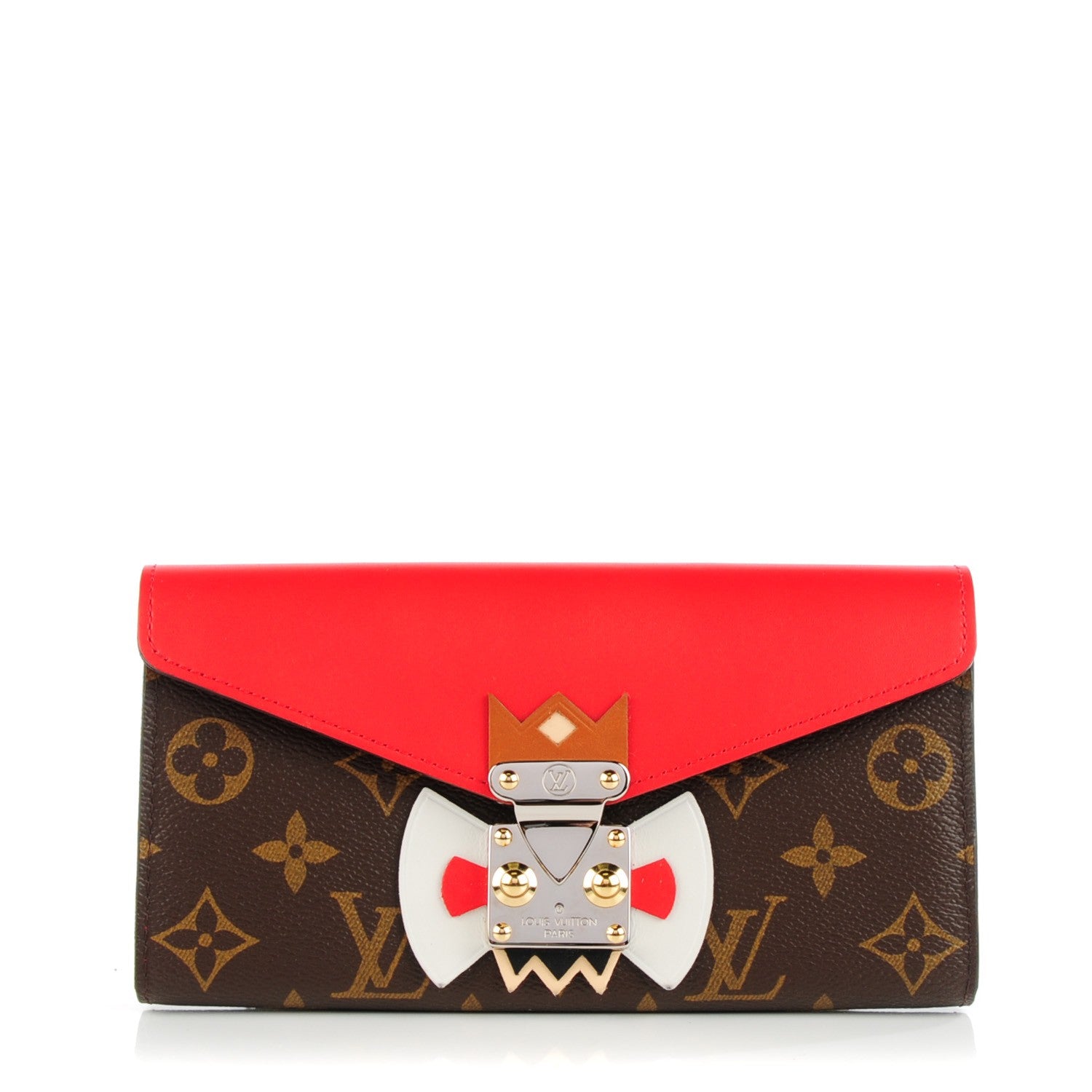 Louis Vuitton Monogram Tribal Mask Sarah Wallet Rouge 1 of 9