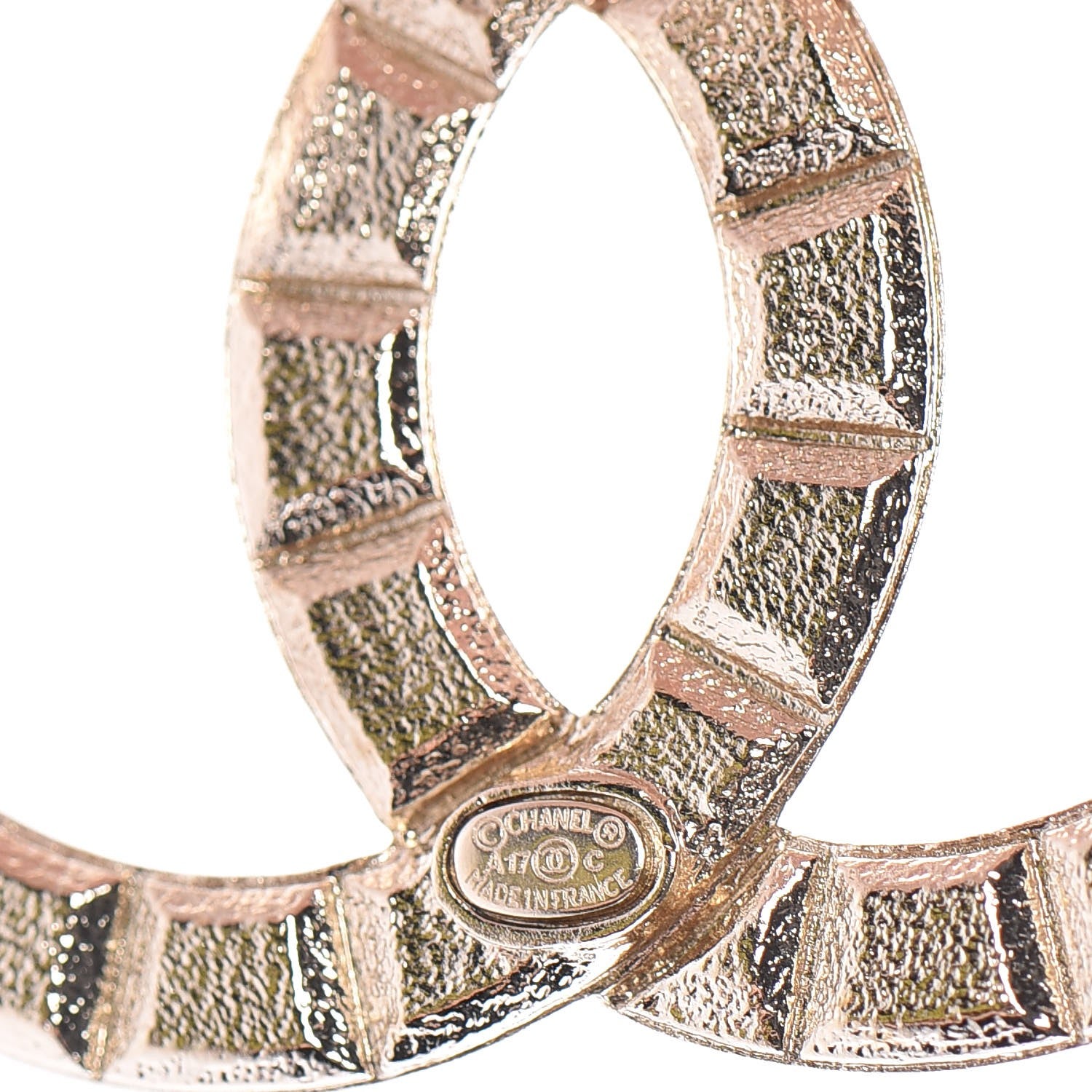 Chanel Studded CC Pin Brooch Gold 4 of 5