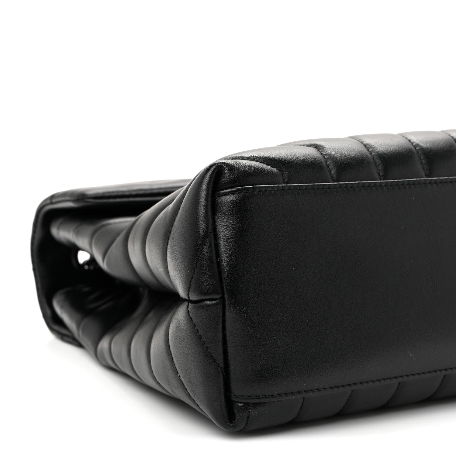 Saint Laurent Calfskin Y Quilted Monogram Monochrome Medium Loulou Chain Satchel Black 10 of 12